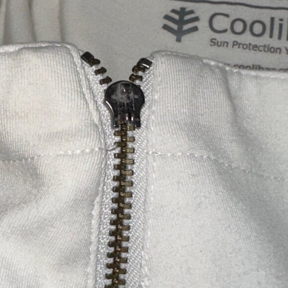 Coolibar Full Zip Sun Protection Jacket White XL UPF 50+ Mock Neck Pockets - Picture 7 of 8